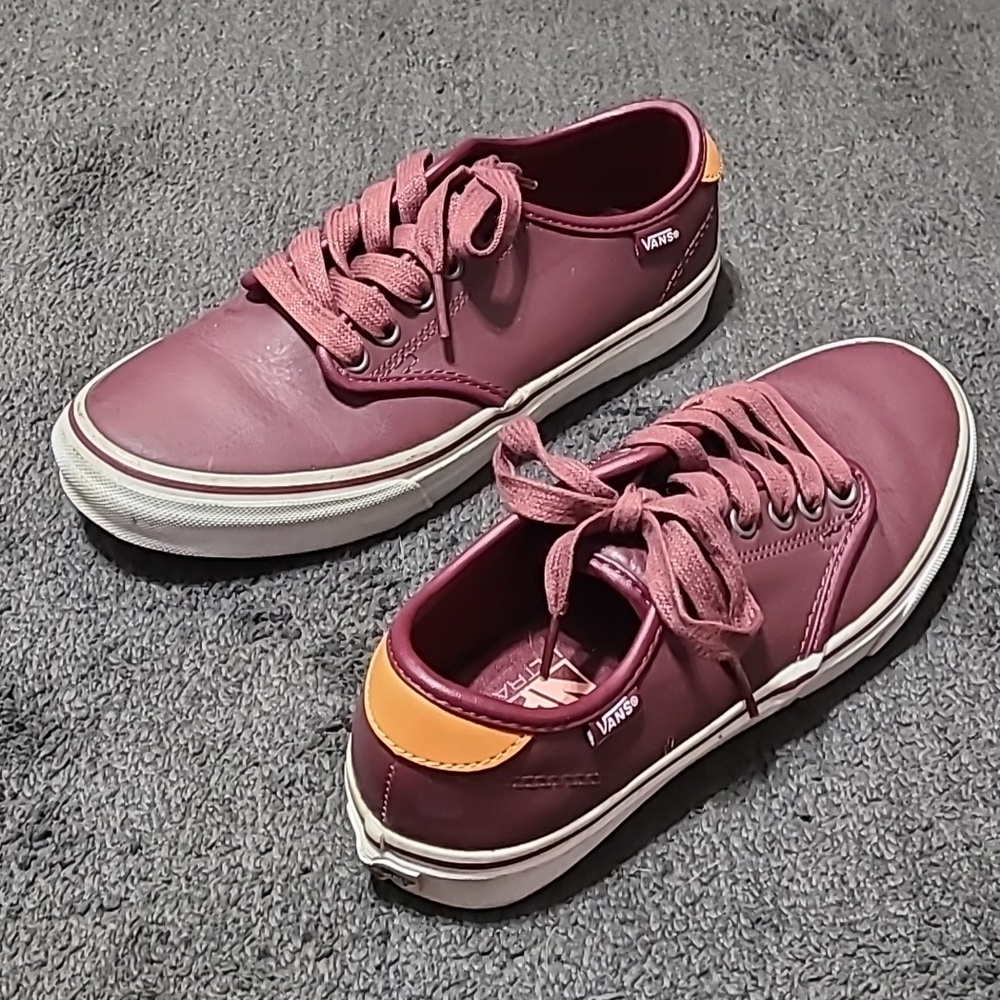 Vans leather maroon sneakers Adult Lowtops ultra‎ 8 - Picture 13 of 17